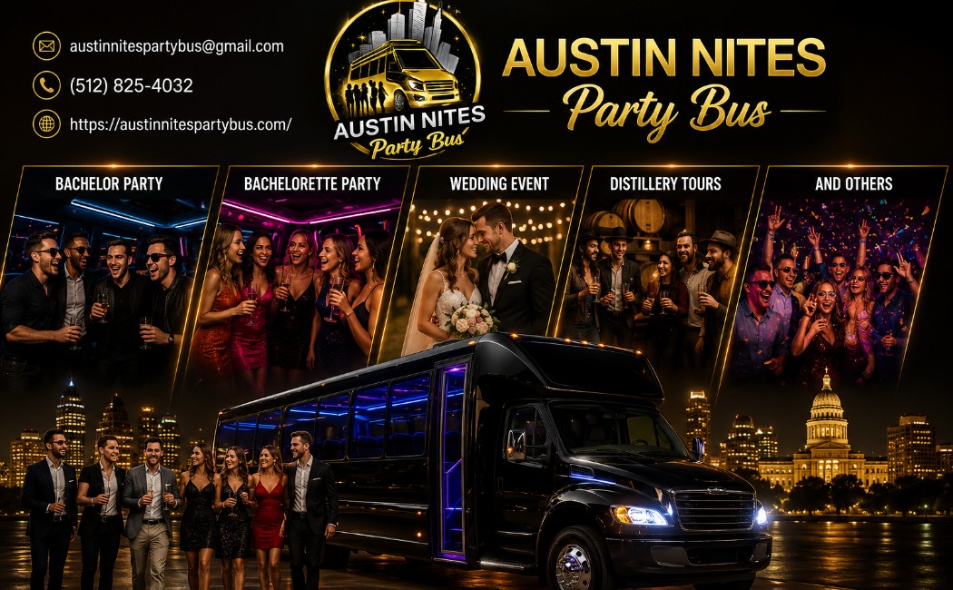 professional-party-transportation-services-austin-nites-party-bus austin-nites-party-bus-providing-professional-transportation-services-for-bachelor-parties-bachelorette-parties-wedding-events-distillery-tours-corporate-events-and-group-celebrations.