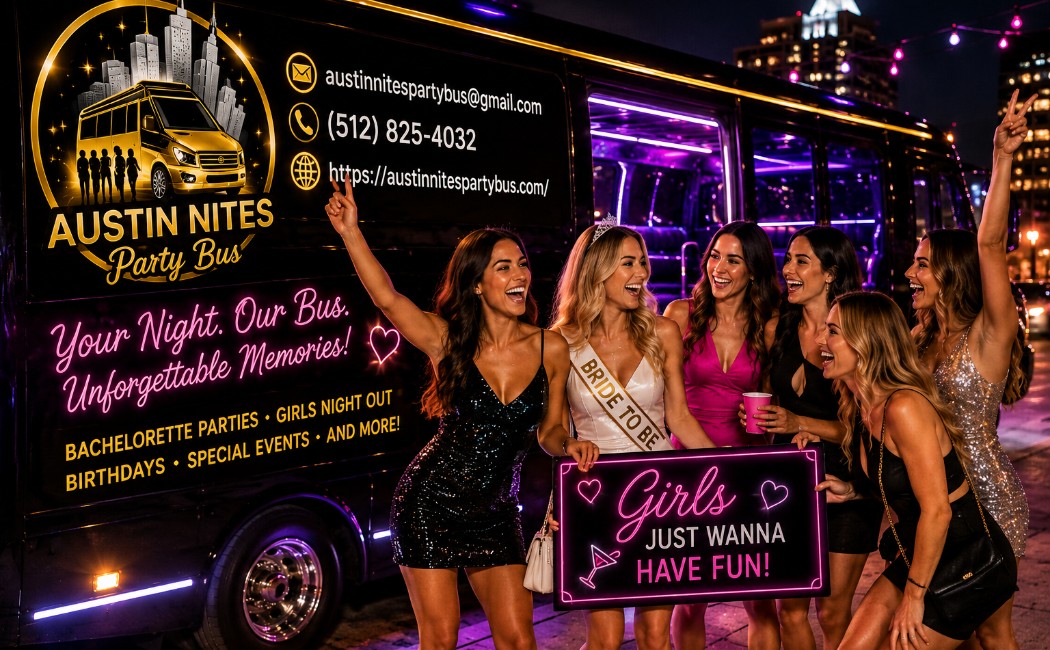 austin-nites-party-bus-providing-bachelorette-party-and-girls-night-out-transportation-with-a-group-of-celebrating-women