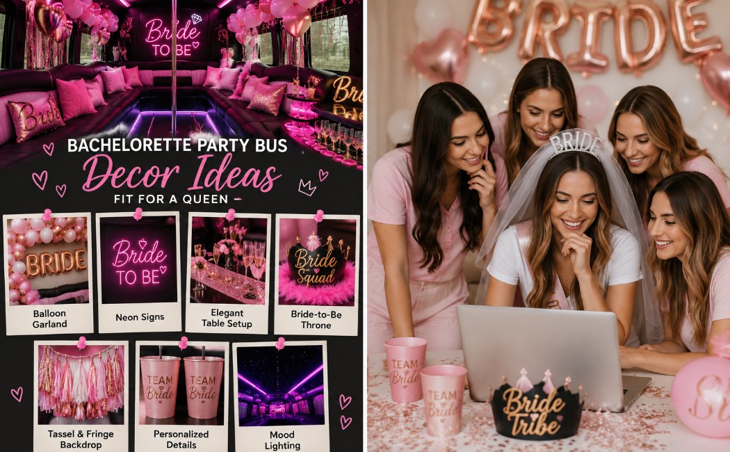 bachelorette-party-bus-decorated-with-pink-balloons-bride-to-be-decorations-and-luxury-party